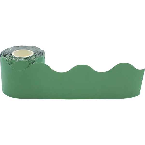 Teacher Eucalyptus Green Scalloped Rolled Border Trim, 50 Feet TCR8940