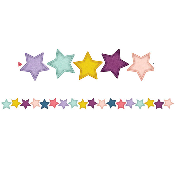 Teacher Oh Happy Day Stars Die-Cut Border Trim, 35 Feet TCR9089
