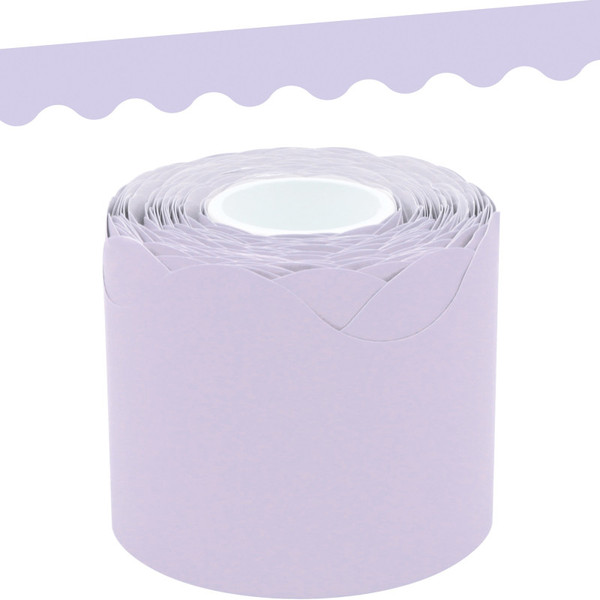 Teacher Lavender Scalloped Rolled Border Trim, 50 Feet TCR9158