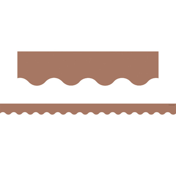 Teacher Mocha Scalloped Border Trim, 35 Feet TCR9198