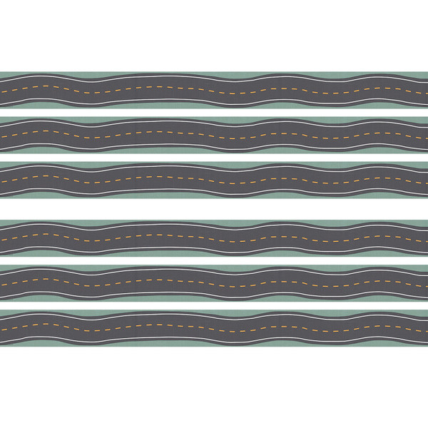 Teacher Road Trip Straight Border Trim, 35 Feet Per Pack, 6 Packs TCR9241-6
