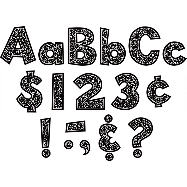 Teacher Composition 4" Fun Font Letters Combo Pack, 162 Pieces TCR9328