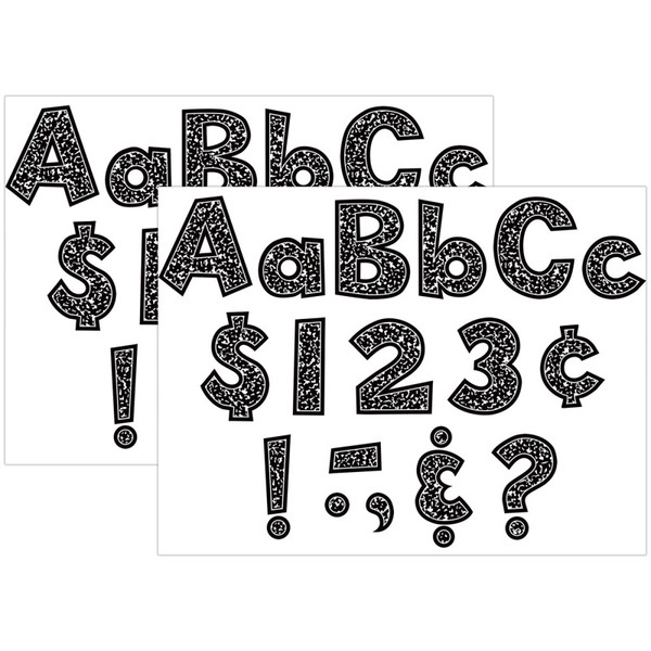 Teacher Composition 4" Fun Font Letters Combo Pack, 162 Pieces Per Pack, 2 Packs TCR9328-2