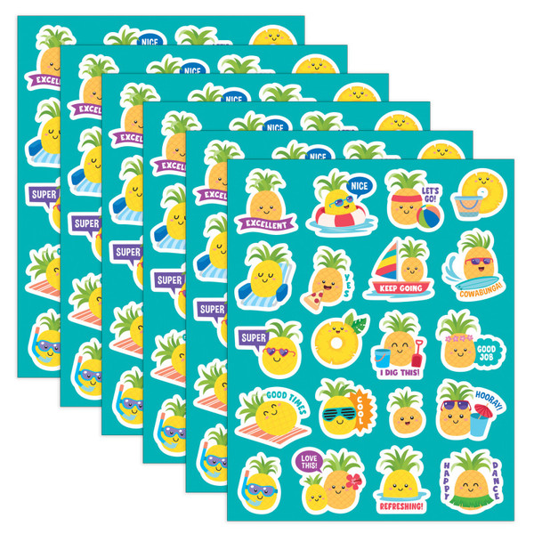 Teacher Pineapple Smelly Stickers, 120 Per Pack, 6 Packs TCR9445-6
