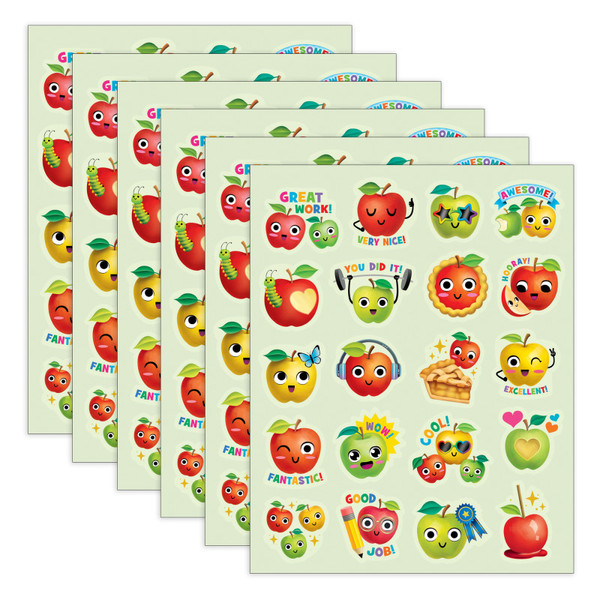 Teacher Apple Smelly Stickers, 120 Per Pack, 6 Packs TCR9449-6