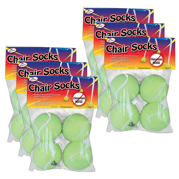 The Chair Socks, Yellow, 4 Per Pack, 6 Packs TPG230-6