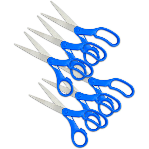 The Scissors 8", Blue Handle, Pack Of 6 TPG342-6
