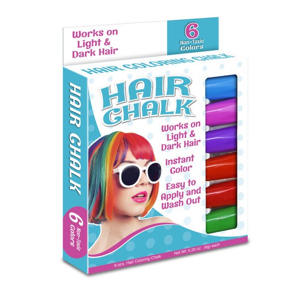 The Hair Coloring Chalk, 6 Colors TPG682