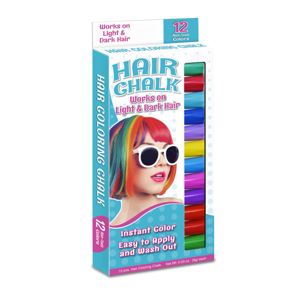 The Hair Coloring Chalk, 12 Colors TPG683