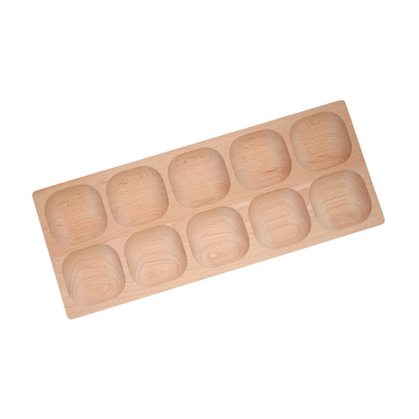 Yellow Natural Wood 10-Frame Tray YUS1081