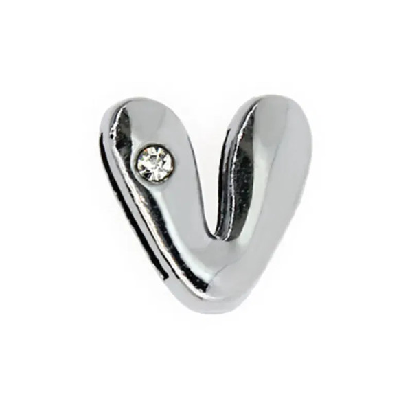 Army Green - 8Mm Fat Slide Letters Charms Bracelet Women Jewelry Making 1Pc Slide Alphabet A-Z Diy Wristband Belt Keychain Pet Collar By WTB