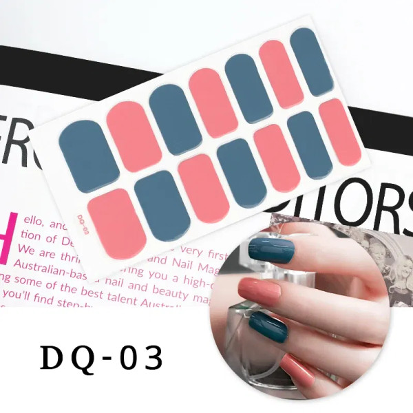 Ivory - Drop Ship Colorful Nail Stickers Full Cover Nail Art Decor Stickers For Nails Self Adhesive Stickers For Women Manicure Gift By WTB
