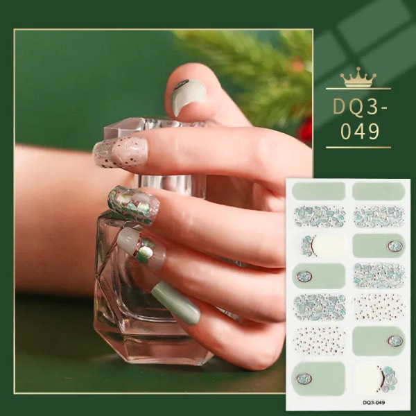 Dark Navy - Green And Dark Green Manicure Decoration Solid Colors And Creative Nail Art Nail Wraps Diy Nail Adhesive Designed Full Beauty By WTB