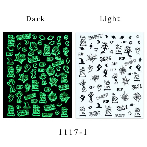 Desert Camouflage - 1Pc Christmas Stickers Santa Claus Snowflake Decals Catoon Image Muti- Pattern New Year Halloween Nail Art Stickers For Manicure By WTB