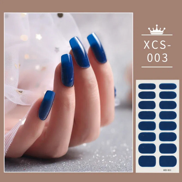 Watermelon Red - 1Pc 3D Nail Slider Beauty Nail Stickers Shining Wave Line Decals Adhesive Manicure Tips Salon Nail Art Decorations By WTB