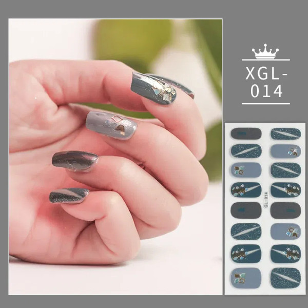 Sliver - Dropshipping Full Cover Nail Stickers Nail Polish Nail Decoration Designer 3D Glitter Creative Nail Art Stickers For Girls By WTB