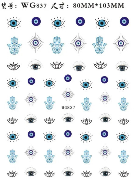 Slate - 1Pc Christmas Stickers Santa Claus Snowflake Decals Catoon Image Muti- Pattern New Year Halloween Nail Art Stickers For Manicure By WTB
