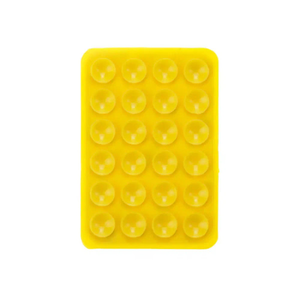 Gold - Silicone World Square Silicone Mobile Phone Fixing Suction Cup Car Mounted Bracket Phone Case Universal Anti Slip Suction Cup By WTB