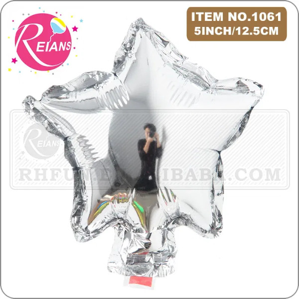Plum, Ballon Size: 6Inch, Shape: X - 10Pcs 5Inch Small Cute Heart Star-Shaped Foil Balloon Wedding Decoration Birthday Party Baby Shower Balloon Decoration Toy By WTB