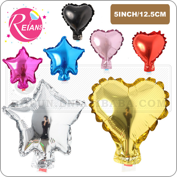 Sky Blue, Ballon Size: 6Inch, Shape: X - 10Pcs 5Inch Small Cute Heart Star-Shaped Foil Balloon Wedding Decoration Birthday Party Baby Shower Balloon Decoration Toy By WTB