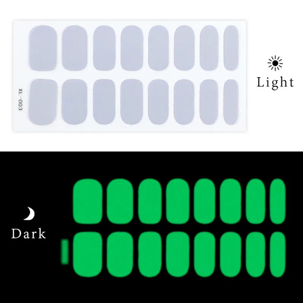 Ivory - Halloween Self Adhesive Nail Sticker Full Cover Nail Art Decor Stickers For Nails Luminous Nail Decoration For Women Girls By WTB