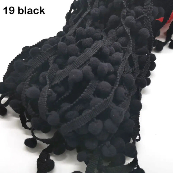 Pink, Size: S - 1-5Yard Pom Pom Fringe Lace Ribbon Pompom Trim Ball Fabric Diy Sewing Tassel Lace Kintted Fabric Handmade Diy Craft Accessorie By WTB