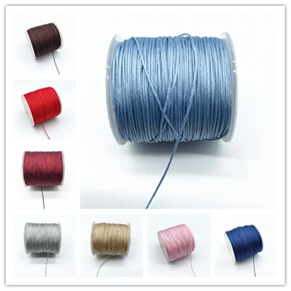 New 10M/Lot 0.8Mm 1.0Mm Nylon Cord Thread Chinese Knot Macrame Cord Bracelet Braided String Diy Tassels Beading Shamballa Thread By WTB