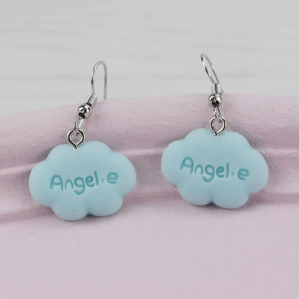 Metal Reddish Brown - Ultra-Low New Fashion Cute White Cloud Stud Earrings Delicate Mushroom Clouds For Women Girls Ear Jewelry Wholesale Gifts Bear By WTB