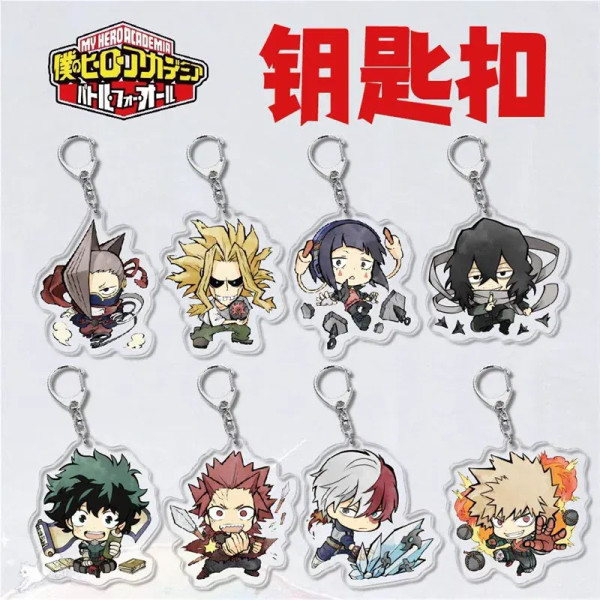 Blue - Anime My Hero Academia? Midoriya Izuku Cosplay Keyrings Acrylic Figure Key Chains Bakugou Katsuki Keychain For Bags Fans Gift By WTB