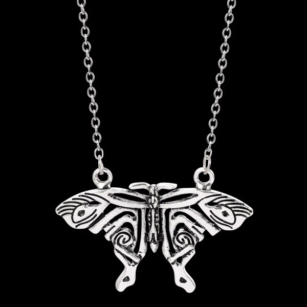 Vintage Silver Color Butterfly Pendant Necklace Women Charms Jewelry Moths Necklace Accessiores For Girl Party Gifts By WTB