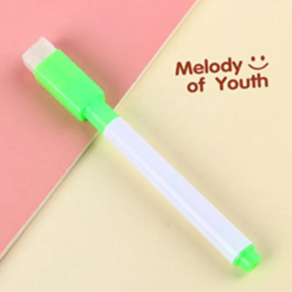 Pink - Whiteboard Magnetic Plastic Holder Colorful Magnetic Markers With Eraser Cap Magnetic Whiteboard Eraser For School Office Home By WTB