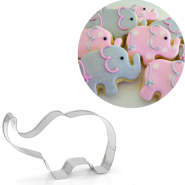 Elephant Cookie Cutter Stainless Steel Biscuit Knife Baking Fruit Kitchen Tools Mold Embossing Printing By WTB