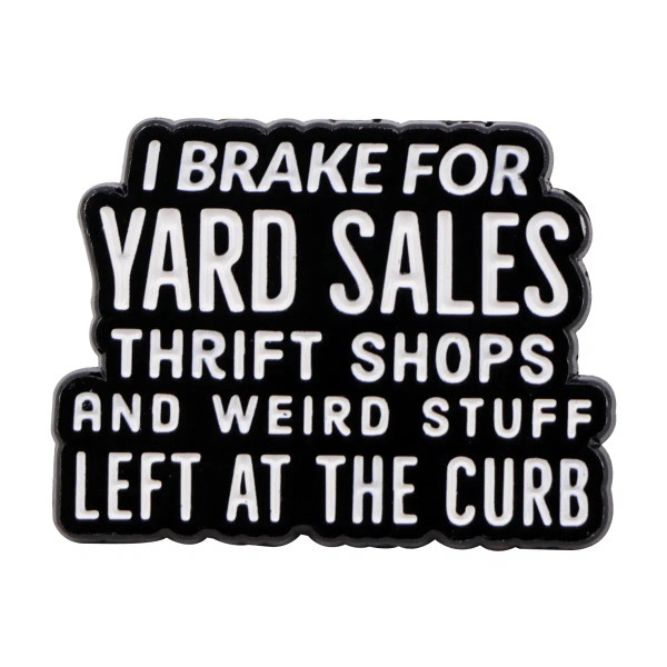 Metal Pure Gold Color - Funny Quotes Enamel Pin Black Brooch Pines Lapel Pins Letters Badge On Backpack Clothing Accessories Fashion Jewelry Gifts By WTB