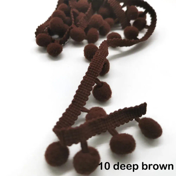 Red, Size: S - 1-5Yard Pom Pom Fringe Lace Ribbon Pompom Trim Ball Fabric Diy Sewing Tassel Lace Kintted Fabric Handmade Diy Craft Accessorie By WTB