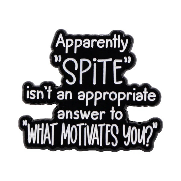 Metal Light Yellow Gold Color - Funny Quotes Enamel Pin Black Brooch Pines Lapel Pins Letters Badge On Backpack Clothing Accessories Fashion Jewelry Gifts By WTB