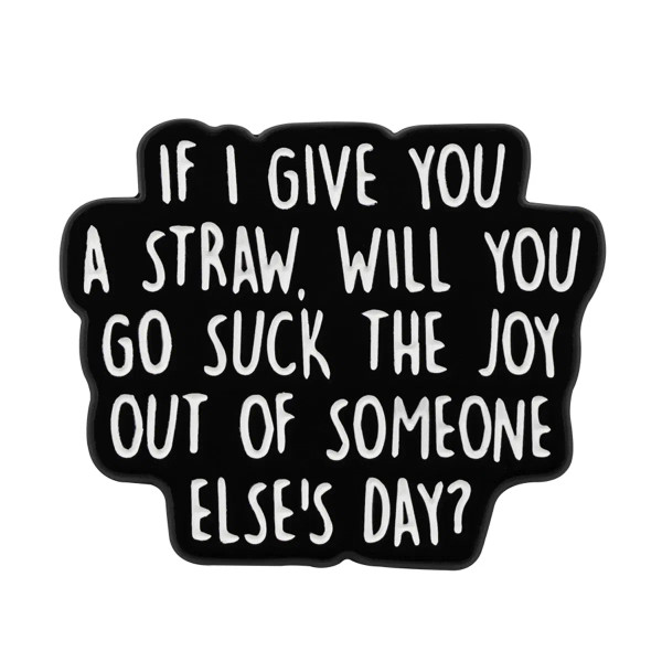 Metal Antique Bronze Plated - Funny Quotes Enamel Pin Loves You Brooch Pines Lapel Pins Badge On Backpack Clothing Accessories Fashion Jewelry Friends Gifts By WTB