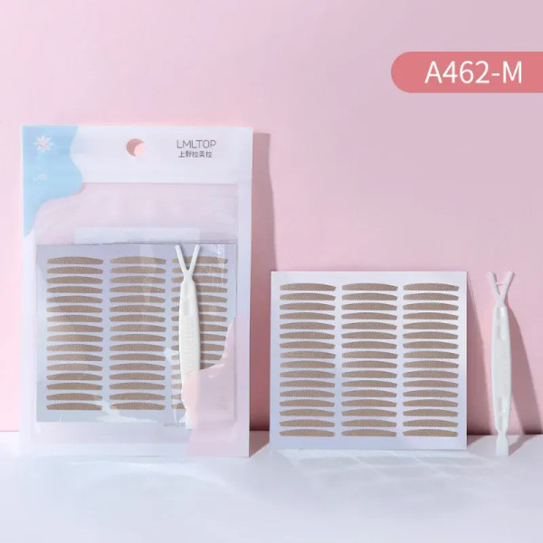 Deep Blue - Clear Beige Stripe Self-Adhesive Natural Eye Tape Makeup Tool Invisible Double Fold Eyelid Lace Paste Eyelid Tape Sticker 240Pcs By WTB