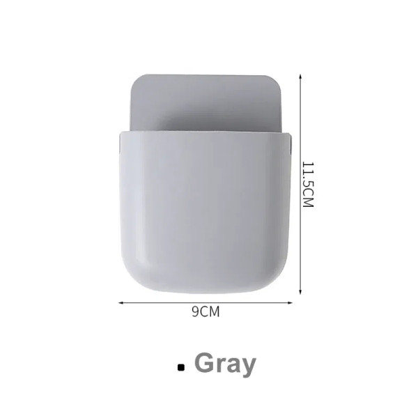 Blue - White Wall Hanging Storage Box Household Living Room Conditioner Remote Control Bedside Phone Storage Holder Organizer Box Shelf By WTB