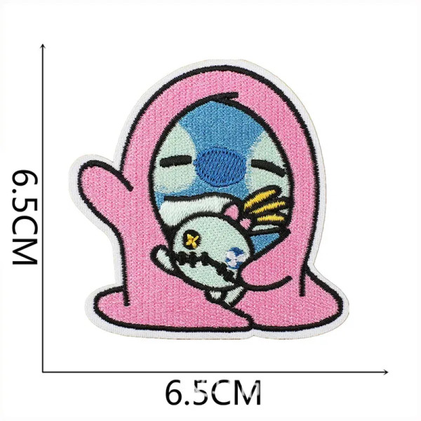 Antique Brass - 1Pcs Lilo & Stitch Embroidery Cloth Stickers Disney Bags Clothes Diy Accessories Kids Pants Hole Repair Iron On Patch Applique By WTB