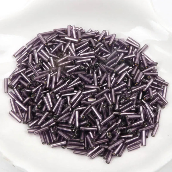 Gold - Tube Lined Glass Czech Seed Spacer Beads For Jewelry Handmade Diy Wholesale 17 Colors 2X6Mm 300Pcs By WTB