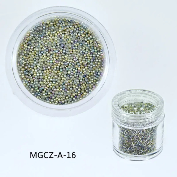 Silver - 1 Bottle Caviar Nail Art Bead Rhinestones Multi-Colors Mini Round Ball Shape Nail Crystal Glass Beads For 3D Nail Decorations #P By WTB