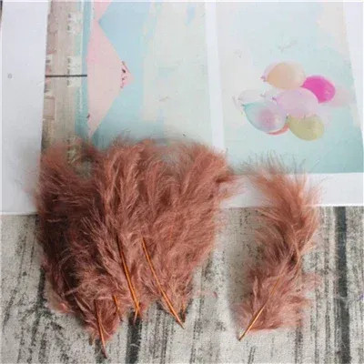 Light Purple, Size: L - Feathers 10-15Cm Turkey Plume 4-6 Inches 50 Pcs Chicken Feather Colorful Plumas Para Manualidades For Wedding Dress Decoration By WTB