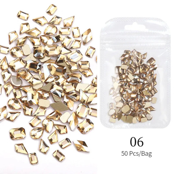 Bronze Red - 1Bag Mix Colorful Jelly Clear Ribbon Bowknot Nail Charms Pearl Pink Heart Flower Flat-Back Gem Part Nail Art Manicure Decoration By WTB