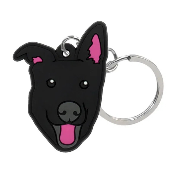 F Color - 1Pcs Animal Keychains Cute Black Cat Dach Dog Funny Style Duck Keyring Keychain For Bag Car Key Accessories Kids Favor Key Decor By WTB