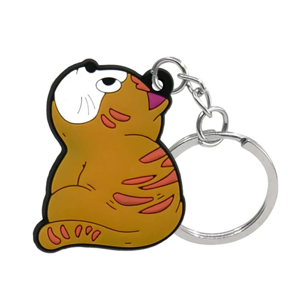 D39 - 1Pcs Animal Keychains Cute Black Cat Dach Dog Funny Style Duck Keyring Keychain For Bag Car Key Accessories Kids Favor Key Decor By WTB