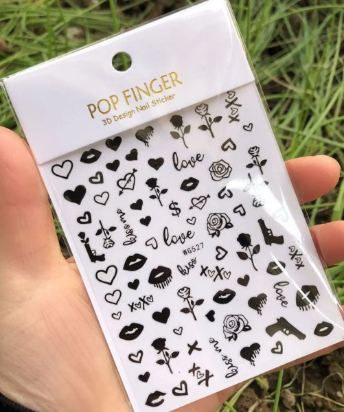 Neo Chrome - 1Pcs New English Alphabet Nail Stickers Multi-Color Laser Reflective Nail Slider Art Cool Text Nail Kit By WTB