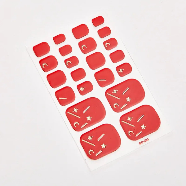 Field Green - 22 Tips/Sheet Women Salon Fashion Nail Stickers Designed Full Beauty Full Cover Nail Stickers Novidades Nails Sticker Designer By WTB