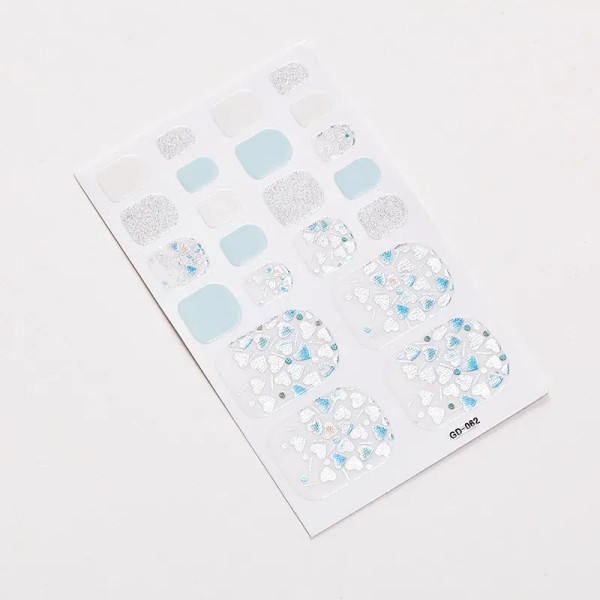 Apple Green - 22 Tips/Sheet Sticker For Nails Nail Accesoires Designer Nail Decals Nail Decoration Adesivos Nail Tape Full Beauty Nail Tips By WTB