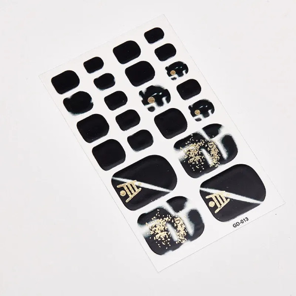 Purple - 22 Tips/Sheet Sticker For Nails Nail Accesoires Designer Nail Decals Nail Decoration Adesivos Nail Tape Full Beauty Nail Tips By WTB