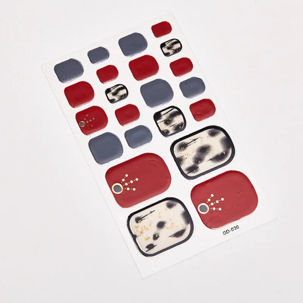 Pink Bronze - 22 Tips/Sheet Fashion Nail Stickers Minimalist Design Loveliness Manicure Decoration Nail Art Stickers Nails Sticker Designer By WTB